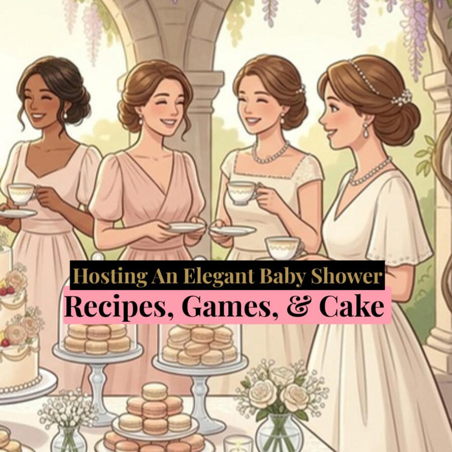 Hosting An Elegant Baby Shower: Recipes, Games, & Cake